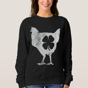 Sudadera Pájaro Pollo Gallina Trébol Día de San Patricio Sa