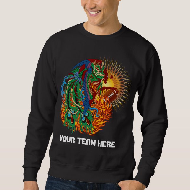 Sudadera Pájaro "subida de Phoenix del fútbol otra vez!" (Anverso)