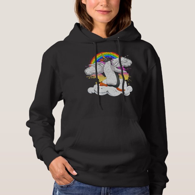 Sudadera Pájaro zoológico pingüino arcoiris mágico pingüino (Anverso)