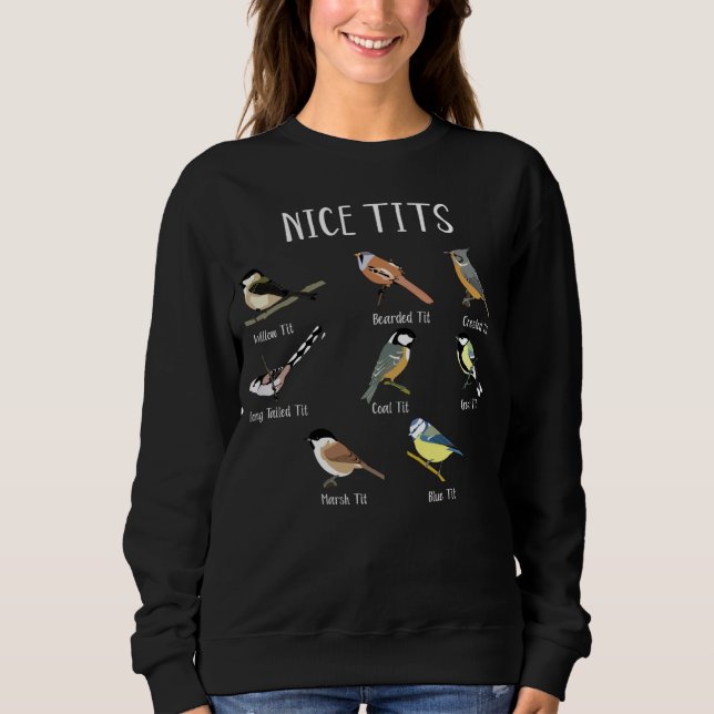 Sudadera Pájaros Carboneros Británicos Humor Observación de (Anverso)
