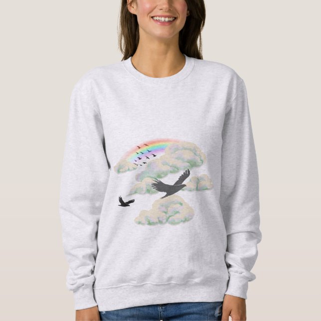 Sudadera Pájaros en las Nubes (Anverso)
