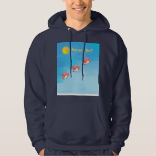 Sudadera Pájaros Pequeños Lindos Volando en el Cielo Azul C