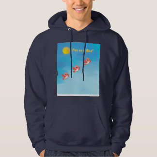 Sudadera Pájaros Pequeños Lindos Volando en el Cielo Azul C