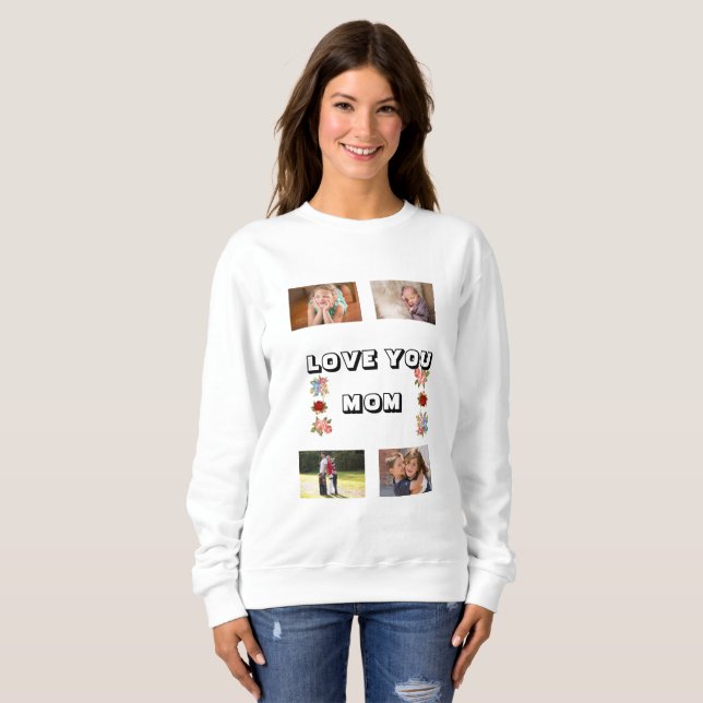 Sudadera Pakenham moderno rosas de amor para mamá (Anverso completo)