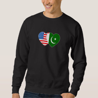 Sudadera Pakistan&USA Flag Twin Heart for Pakistani America