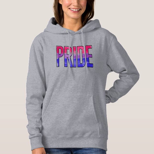 Sudadera Palabra de Orgullo Bisexual (Anverso)