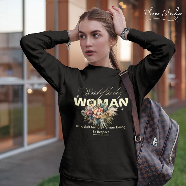 Sudadera Palabra del día Mujer Flor de cosecha moderna (Subido por el creador)