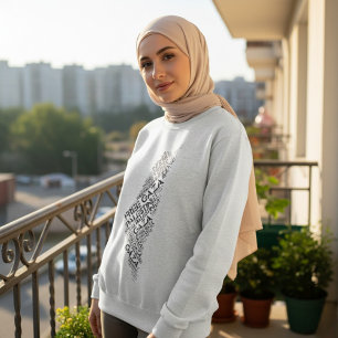 Sudadera Palabra en la nube del mapa libre de Gaza