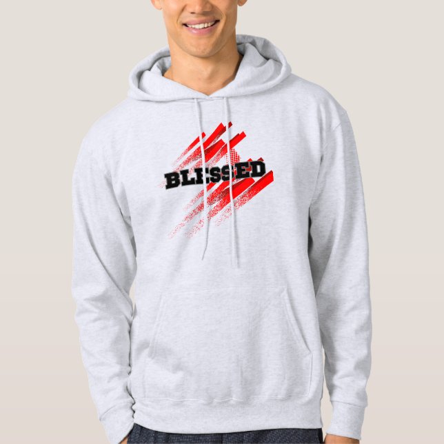 Sudadera Palabra negrita bendecida Inspiradora (Anverso)