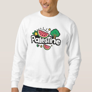 Sudadera Palabra palestina escueta rodeada por un árbol de 