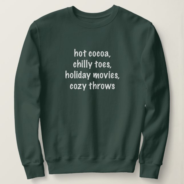Sudadera Palabras de Navidad Poema Sweatshirt (Anverso del diseño)