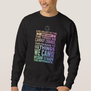 Sudadera Palabras de oración de serenidad Sobriedad Inspira