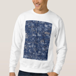 Sudadera Palabras irlegibles improvisadas colores azul mari