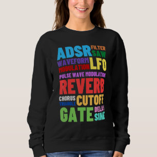 Sudadera Palabras sintetizadoras modulares analógicas Techn
