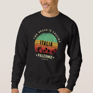 Sudadera Palermo Italia Sicily City Palm Trees