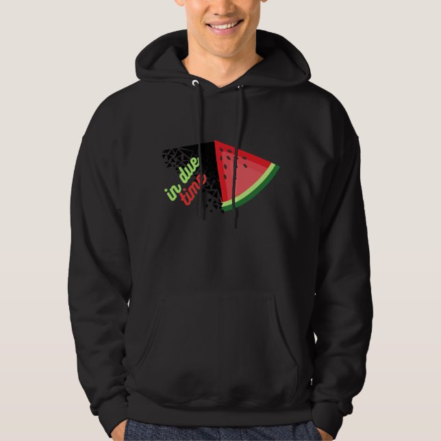 Sudadera palestina capucha negra (Anverso)