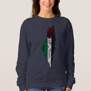 Sudadera Palestina Embroidery tatreez Mapa de la bandera de