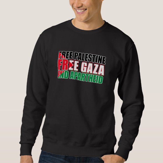 Sudadera Palestina Libre Gaza Fin al Apartheid Palestino (Anverso)