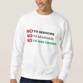 SUDADERA PALESTINA LIBRE NO AL GENOCIDIO DE LOS CRÍMENES DE