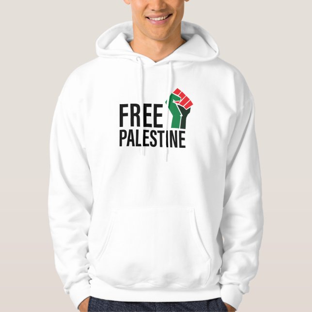 Sudadera Palestina Libre, Salven Humanidad, Camiseta Solida (Anverso)