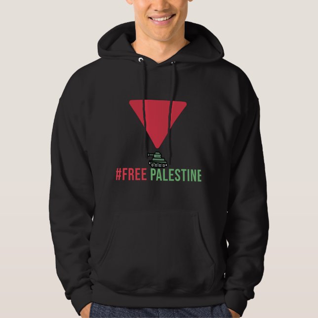 Sudadera Palestina Libre | Triángulo rojo (Anverso)