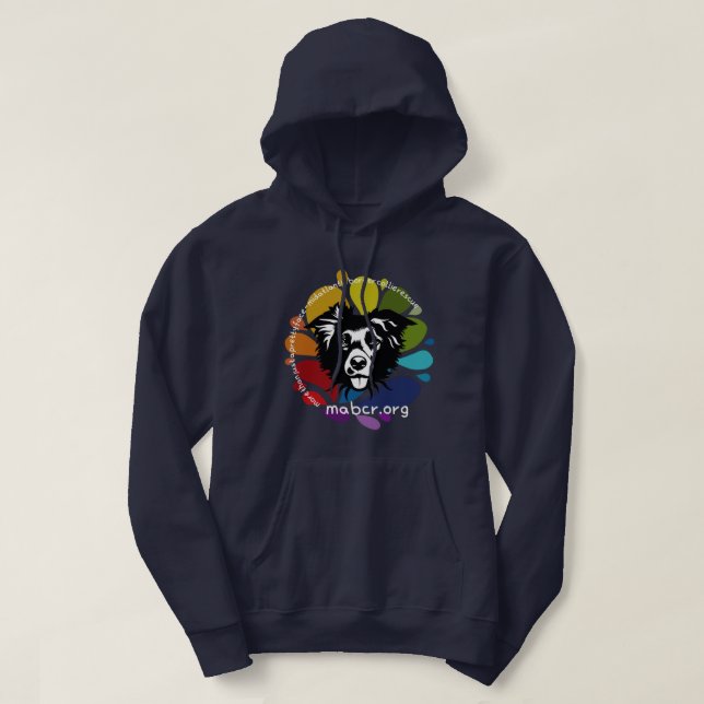 Sudadera Paleta de arcoiris con capucha marina! (Diseño del anverso)