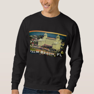 Sudadera Palm Beach, Florida - Foto de Vintage Skyline