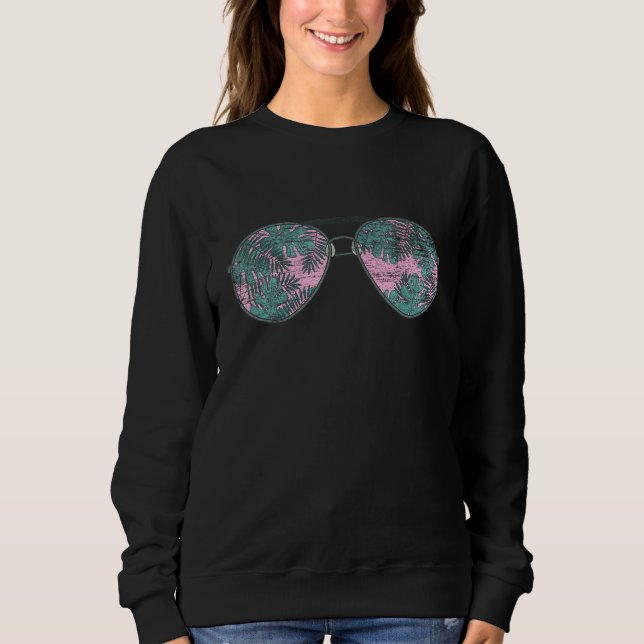 Sudadera Palm de coco deja sol tropical en verano (Anverso)