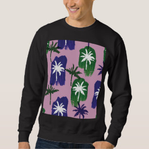 Sudadera Palm pintada, verde azul marino.