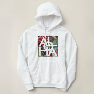Sudadera Palm Roja Moderna Aloha Hawaii Island
