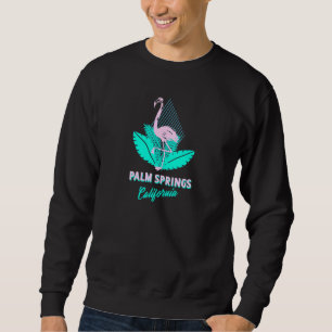 Sudadera Palm Springs California Con Un Flamingo Palm Spri