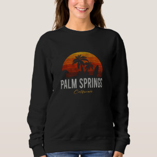 Sudadera Palm Springs California Retro Surfer Vintage Beach