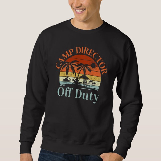 Sudadera Palm Tree Beach Sunset Retro Camp Director (Anverso)