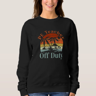 Sudadera Palm Tree Beach Sunset Retro Pe Maestra Vac de Ver