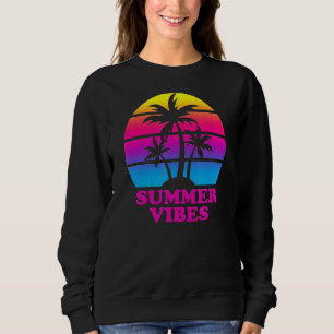 Sudadera Palm Tree Colorful Retro Vacation Beach Cruise Sum