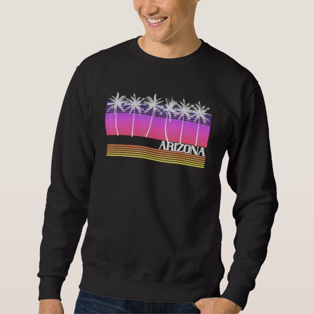 Sudadera Palm Tree de estilo retro Arizona Sunset 70s 8 (Anverso)