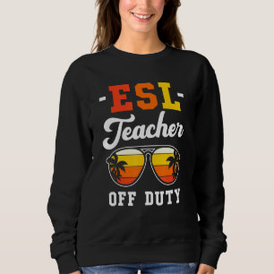 Sudadera Palm Tree Retro estilo playa tropical ESL Teacher 