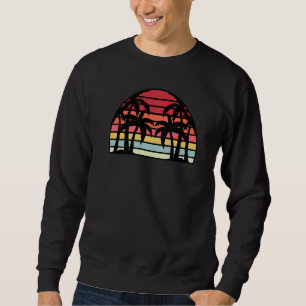 Sudadera Palm Tree Retro Vintage Sun Sunset South Warm