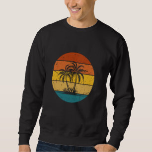 Sudadera Palm Tree Tropical Beach Retro Estilo Vintage 70 y