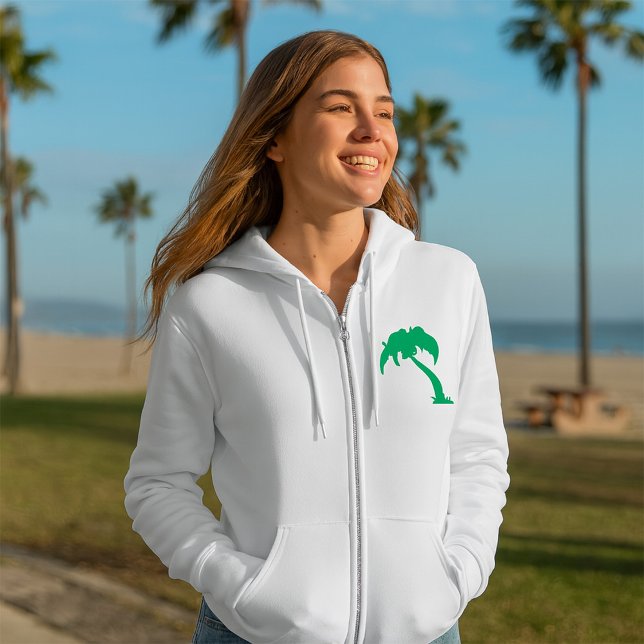 Sudadera Palm Tree Tropical Silhouette Green Island Beach (Subido por el creador)