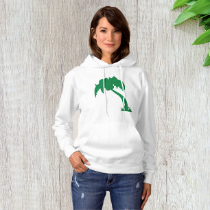 Sudadera Palm Tree Tropical Silhouette Green Island Beach