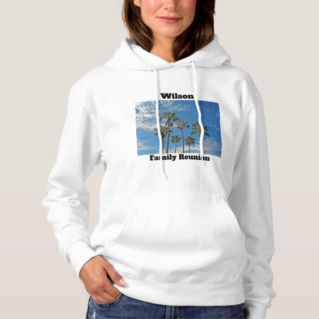 Sudadera Palm Trees Paraíso Familia Reunión Keepsake (Anverso)