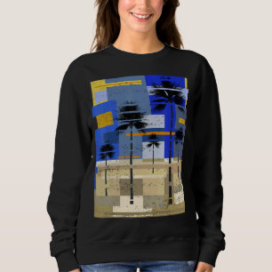 Sudadera Palm Trees Sunset Abstract Art Hipster Surfer Beac