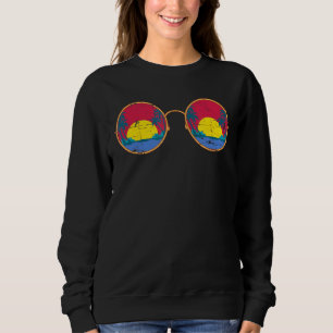 Sudadera Palm Trees Sunset Summer Tropical Gafas de sol Ret