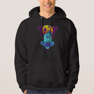 Sudadera Palm Trees Sunset Vaporwave Ufo Abducción Alien Uf