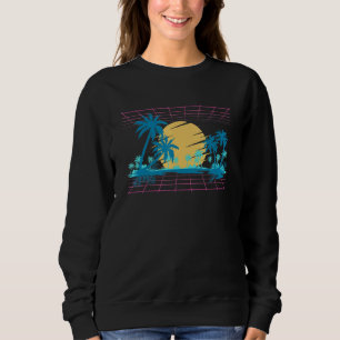 Sudadera Palm Trees Tropical de Art Vaporwave Beach de los 