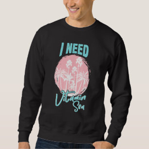 Sudadera Palma Rosa Retro Vibes de verano que necesito vita