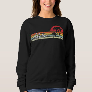 Sudadera Palmera Estilo Retro Playa Tropical