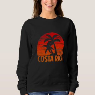 Sudadera Palmera puesta del sol de Costa Rica Retro