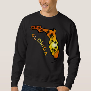 Sudadera Palmeras Al Atardecer En La Playa Del Estado De Fl